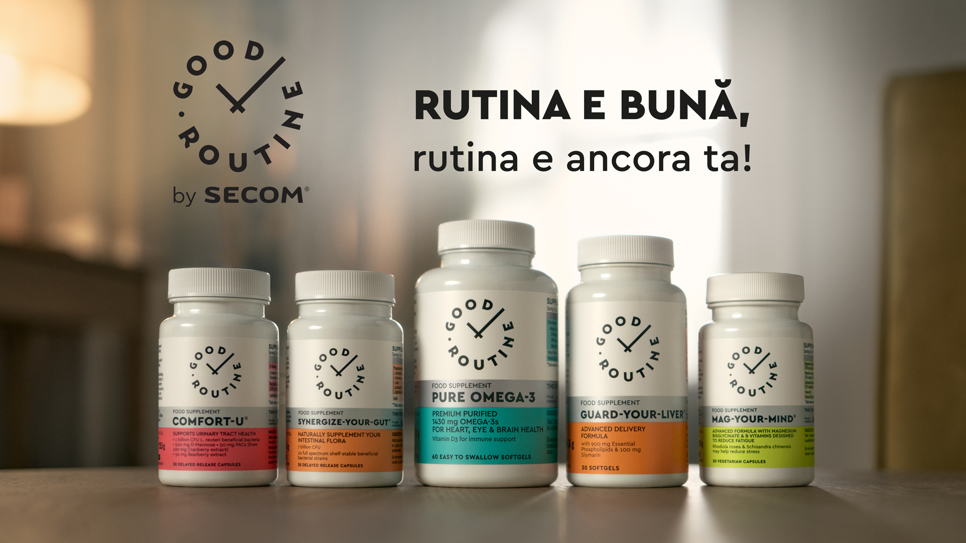 Secom® lanseaza Good Routine®, primul brand de suplimente alimentare din portofoliu